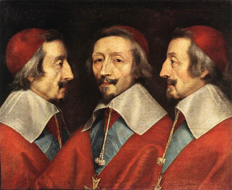 CERUTI, Giacomo Triple Portrait of Richelieu kjj Sweden oil painting art